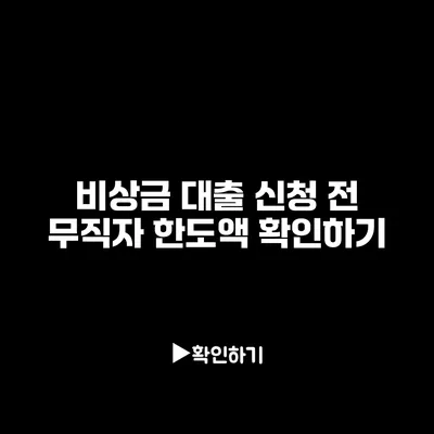 비상금 대출 신청 전 무직자 한도액 확인하기