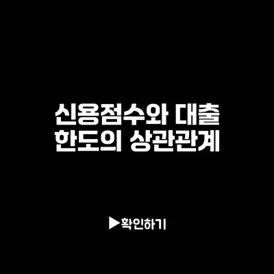 신용점수와 대출 한도의 상관관계