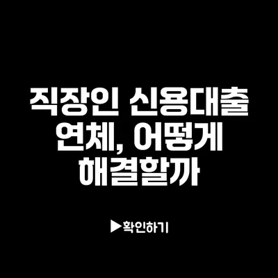 직장인 신용대출 연체, 어떻게 해결할까?